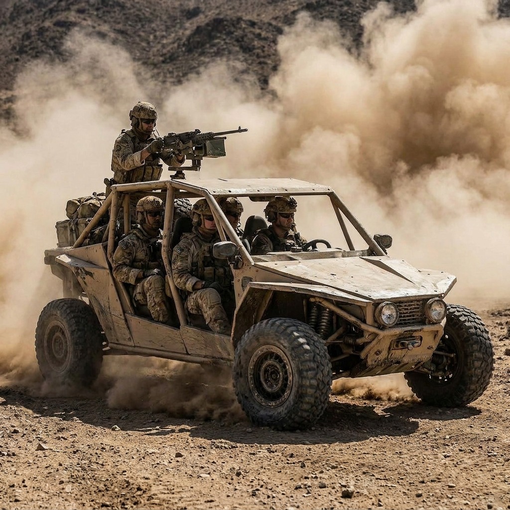 Tactical ATV in desert